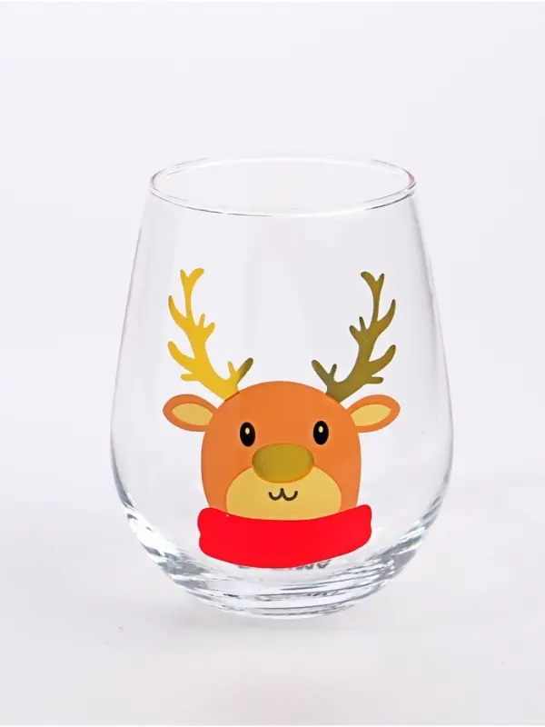 Стакан стеклянный новогодний &laquo;Оленёнок&raquo;, 620 мл