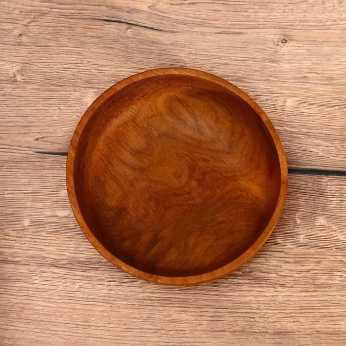 Тарелка 20х20х6 см, тиковое дерево