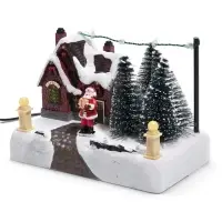 Фигура с подсветкой &laquo;Дед Мороз у домика&raquo; 17.5&times;10&times;12 см