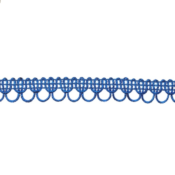 Тесьма Фестоны синий 1,5 см, в упаковке 25 метров Тесьма Фестоны синий 1,5 см, в упаковке 25 метров