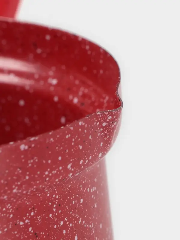 Турка Доляна &laquo;Мрамор рэд&raquo;, 800 мл, d=10 см, антипригарное покрытие, индукция, красная