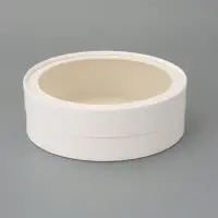 Набор круглых подарочных коробок с окном, завальцованные, белые, 8 шт., 18&times;6 см