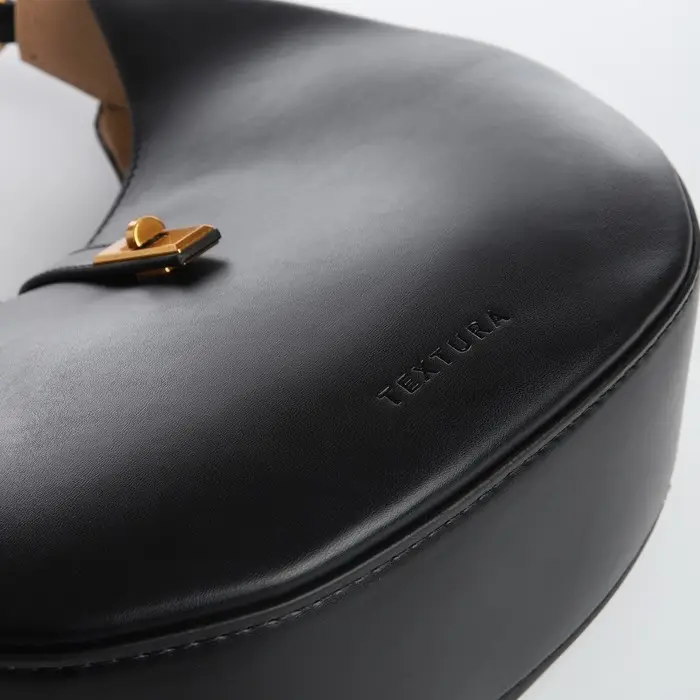 Сумка женская багет TEXTURA на молнии, 27&times;9&times;23 см, чёрная