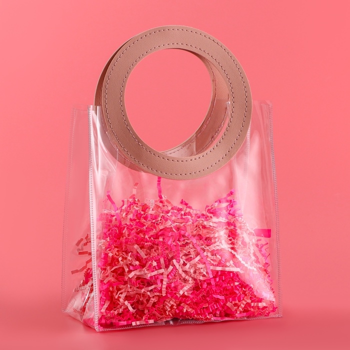 Пакет подарочный из ПВХ, розовый, 20 х 18 х 10 см Пакет подарочный из ПВХ, розовый, 20 х 18 х 10 см