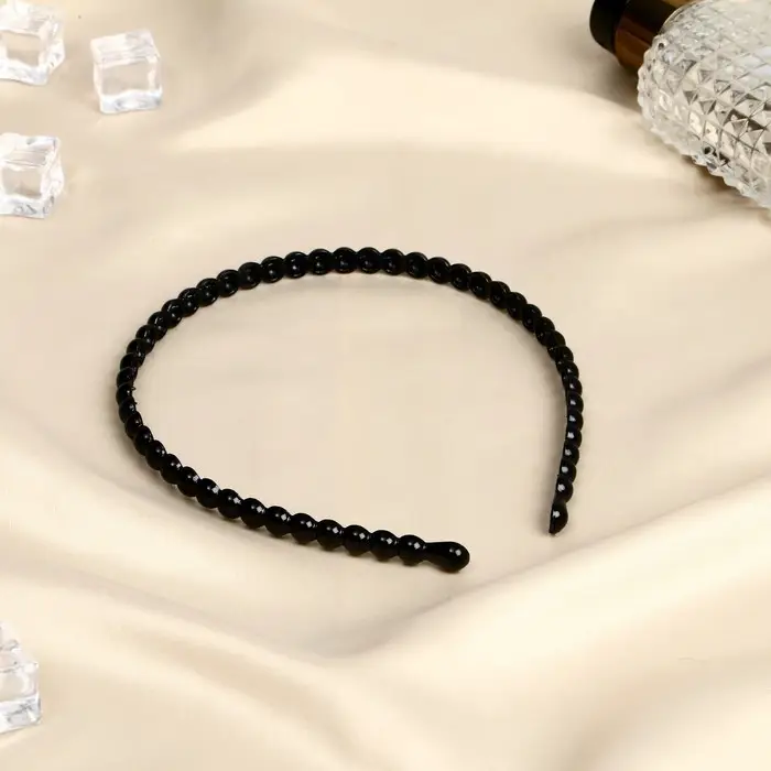 Ободок для волос Ободок для волос "Ночка" круги, 0,8 см, чёрный