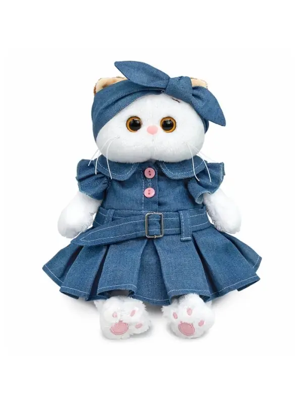 Мягкая игрушка &laquo;Кошечка Ли-Ли в платье деним&raquo;, 24 см