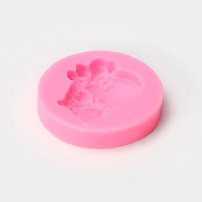 Молд для заливки «Барашек», силикон, 6.2×6.2×1.1 см, розовый
