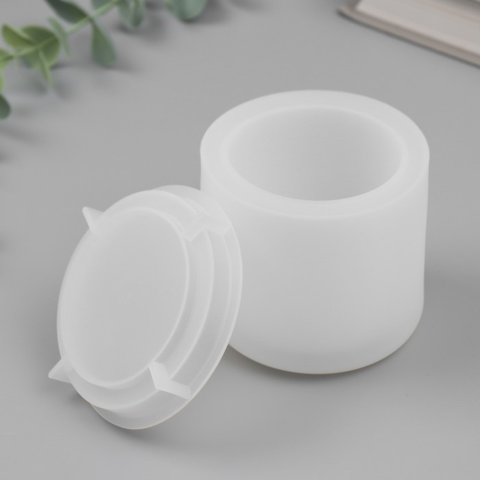 Молд силикон "Шкатулка. Гладкость" с крышкой 7,8х7,8х7,4 см