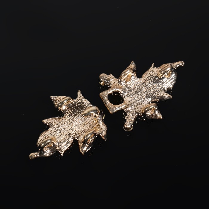 Декоративная застёжка «Листок», 5,1 × 2,3 см, цвет золотой Декоративная застёжка «Листок», 5,1 × 2,3 см, цвет золотой