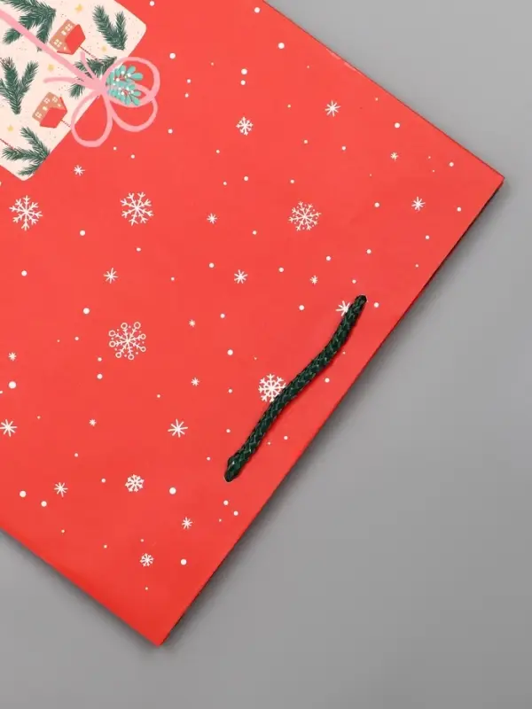 Пакет подарочный новогодний ламинированный, «Подарки на Новый Год» , 26×12×32 см