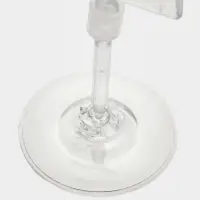 Ценникодержатель на круглой подставке, пластик, ножка 5 см, 5&times;5&times;8.5 см, прозрачный