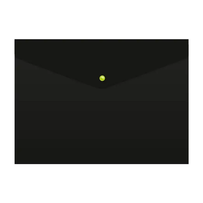 Папка-конверт на кнопке А4, 180 мкм, Calligrata  Папка-конверт на кнопке А4, 180 мкм, Calligrata "No Secret", непрозрачная, черная, микс цветные кнопки
