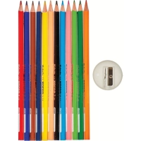 Карандаши цветные 12цв 3-гран,точилка,тубус Kores 93313