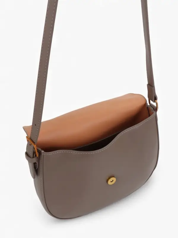 Сумка женская мессенджер TEXTURA на магните, с косметичкой, 28&times;4&times;20 см, серая