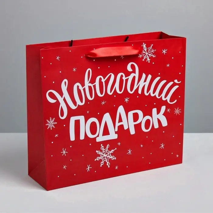 Пакет подарочный &laquo;Новогодний подарок&raquo;, ML 23&times;27&times;11.5 см