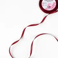 Лента атласная, 6 мм &times; 23 &plusmn; 1 м, цвет винный №165