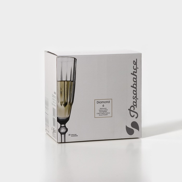 Набор стеклянных фужеров DIAMOND, 170 мл, 6 шт Набор стеклянных фужеров DIAMOND, 170 мл, 6 шт