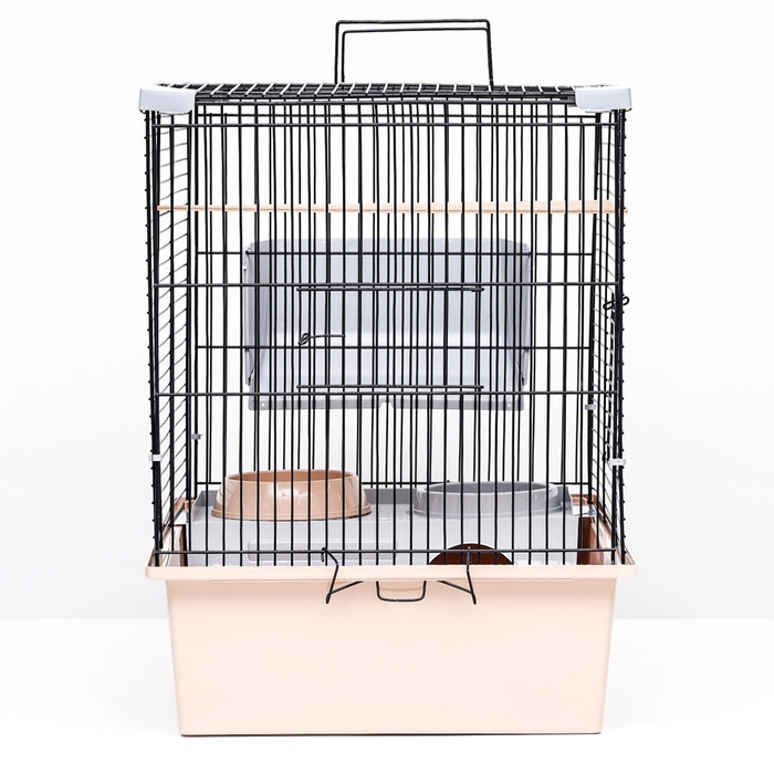 Клетка для шиншиллы Клетка для шиншиллы "Пижон" №19, разборная, 58 х 40 х 49, бежевая