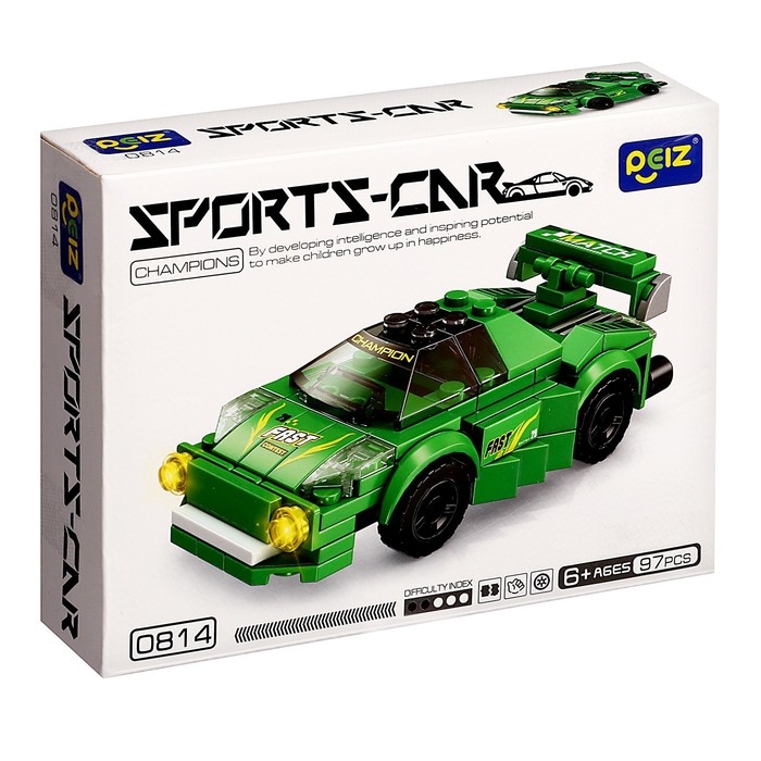 Конструктор Гонка «Спорткар», 97 деталей Конструктор Гонка «Спорткар», 97 деталей