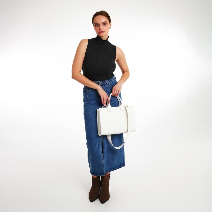Сумка женская TEXTURA, тоут, средний размер, цвет белый Сумка женская TEXTURA, тоут, средний размер, цвет белый