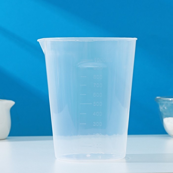 Стакан мерный Доляна, 1 л, цвет прозрачный Стакан мерный Доляна, 1 л, цвет прозрачный