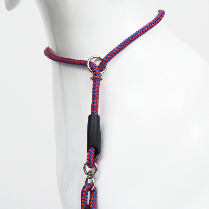 Ринговка с вертлюгом,150 х 0,6 см, красно-синий Ринговка с вертлюгом,150 х 0,6 см, красно-синий