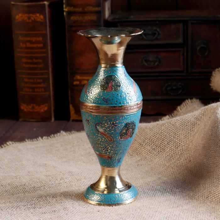 Ваза  Ваза "Цветок" латунь 8х8х21 см