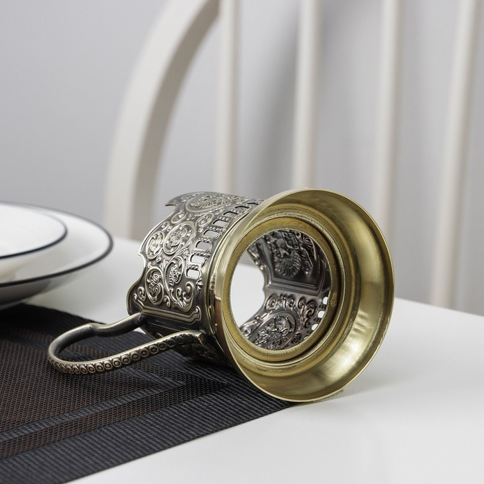 Подстаканник «Герб РФ», d=61 мм, латунный Подстаканник «Герб РФ», d=61 мм, латунный