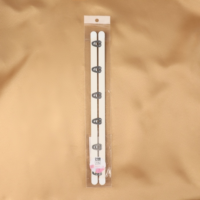 Бюск-застёжка для корсета, 30 см, цвет белый/серебряный Бюск-застёжка для корсета, 30 см, цвет белый/серебряный