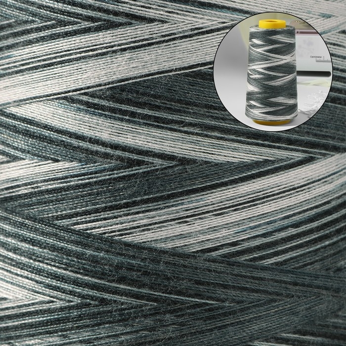 Нитки мультиколор 40/2, 3000 ярд, цвет чёрно-белый Нитки мультиколор 40/2, 3000 ярд, цвет чёрно-белый