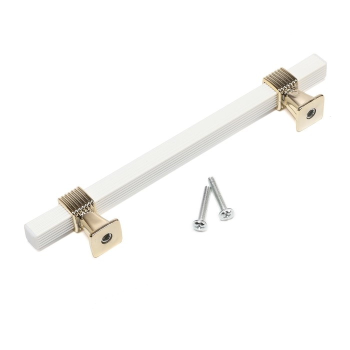 Ручка скоба CAPPIO PK117, м/о 128 мм, цвет белый/золото Ручка скоба CAPPIO PK117, м/о 128 мм, цвет белый/золото