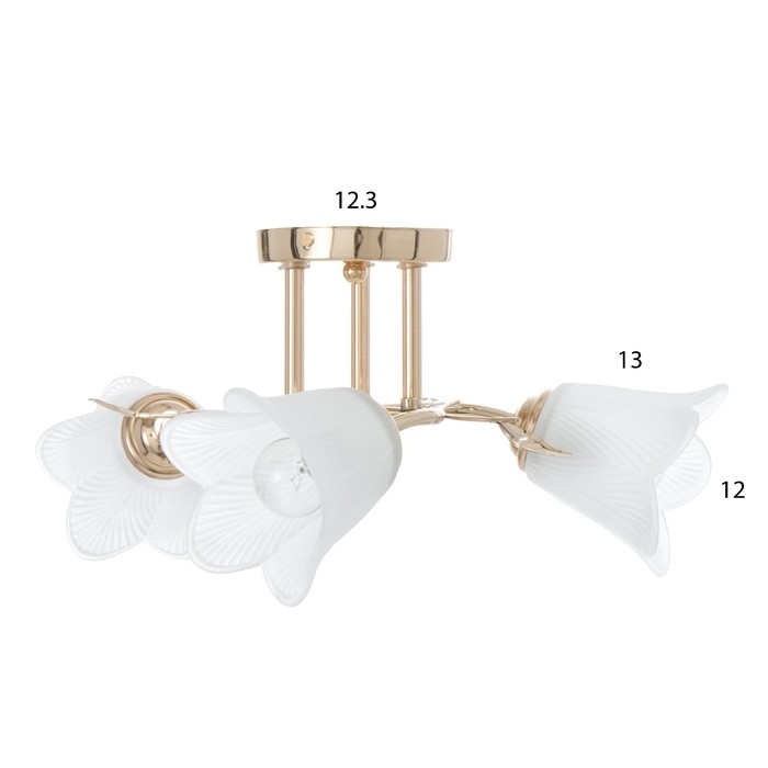 Люстра Люстра "Олана" 3хЕ27 40Вт золото 43х43х18 см BayerLux