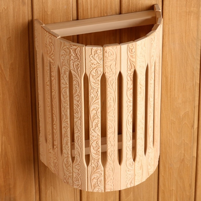 Абажур деревянный, полукруглый Абажур деревянный, полукруглый "Русские узоры" 29,5х 23х16 см