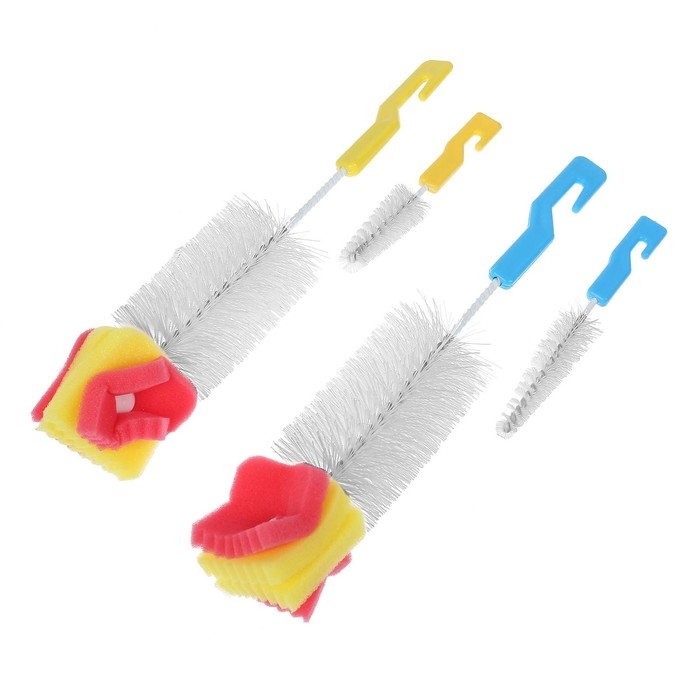 Набор ёршиков для посуды Доляна, 2 шт: 25×6 см, 12×2 см, цвет МИКС Набор ёршиков для посуды Доляна, 2 шт: 25×6 см, 12×2 см, цвет МИКС