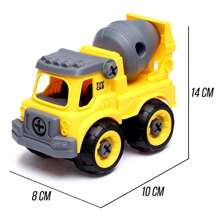 Конструктор винтовой «Бетономешалка», с отвёрткой, 24 детали Конструктор винтовой «Бетономешалка», с отвёрткой, 24 детали