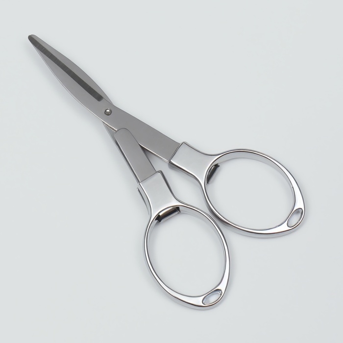 Ножницы маникюрные, складные, 10,5 см, цвет серебристый Ножницы маникюрные, складные, 10,5 см, цвет серебристый