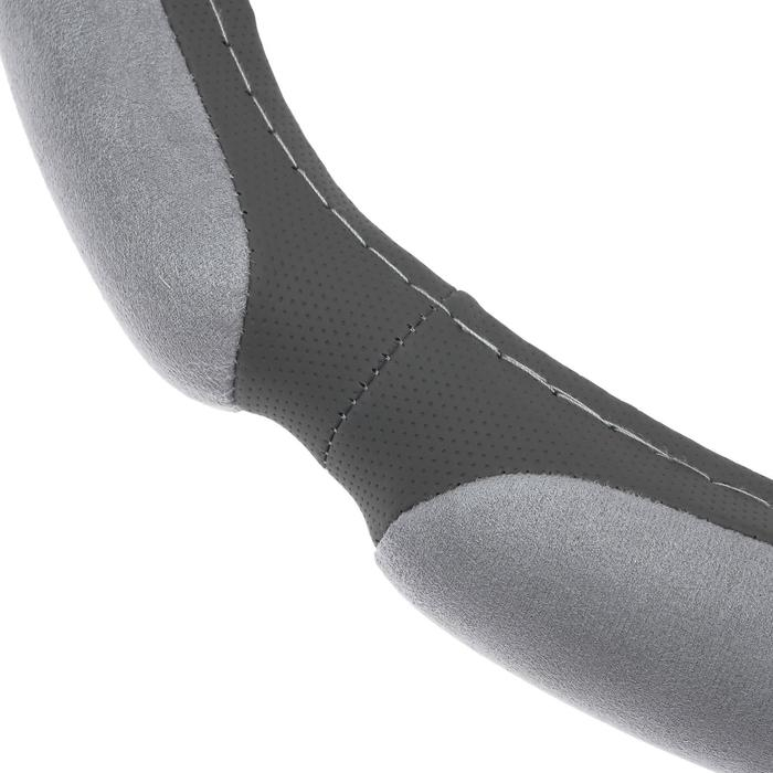 Оплетка на руль TORSO, велюр, размер 38 см, серый Оплетка на руль TORSO, велюр, размер 38 см, серый