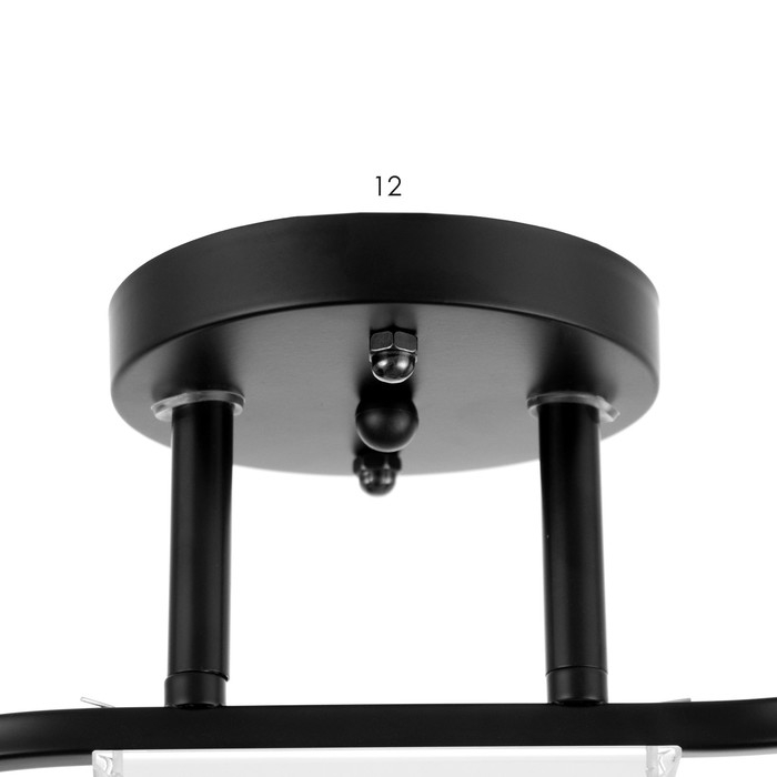 Люстра потолочная Люстра потолочная "Аррон" E27 2х40Вт черный 46х19х24см