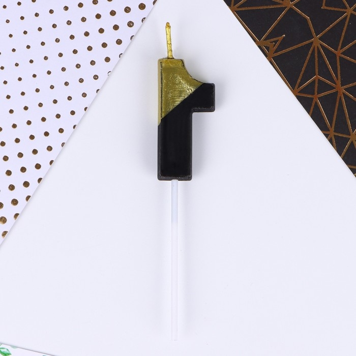 Свеча для торта, цифра «1», 11,5 х 2,3 см Свеча для торта, цифра «1», 11,5 х 2,3 см