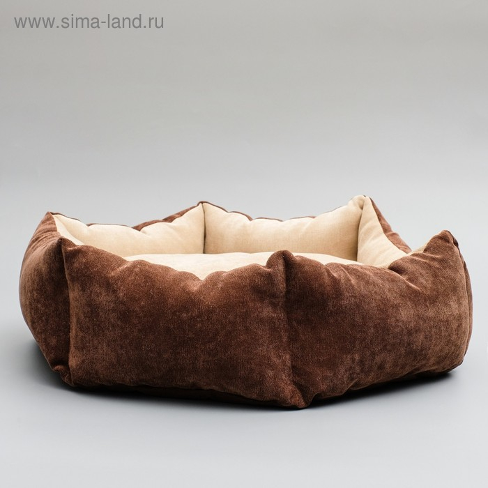 Лежанка шестиугольная, 52 х 50 х 15 см, микровельвет, микс Лежанка шестиугольная, 52 х 50 х 15 см, микровельвет, микс