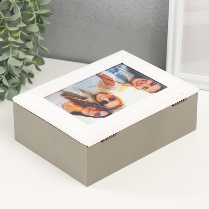 Шкатулка дерево с фоторамкой 10х15 см  Шкатулка дерево с фоторамкой 10х15 см "Классика" 20х15х7,5 см