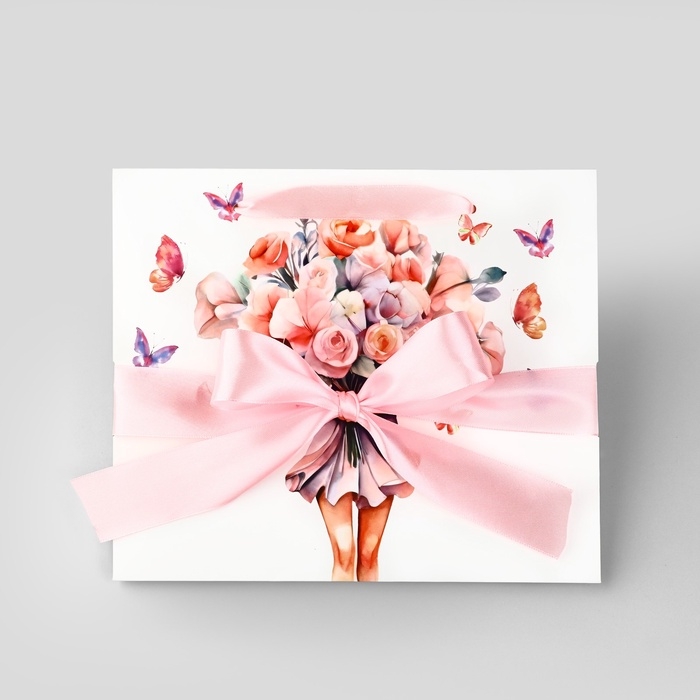 Пакет ламинированный с лентой «Расцветай», ML 27 х 11.5 х 23 см Пакет ламинированный с лентой «Расцветай», ML 27 х 11.5 х 23 см