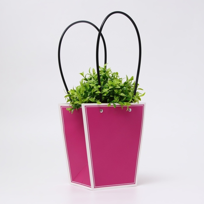 Сумка для цветов пудра влагостойкая, 17x17-11.5x11.5-20 см 12 Сумка для цветов пудра влагостойкая, 17x17-11.5x11.5-20 см 12