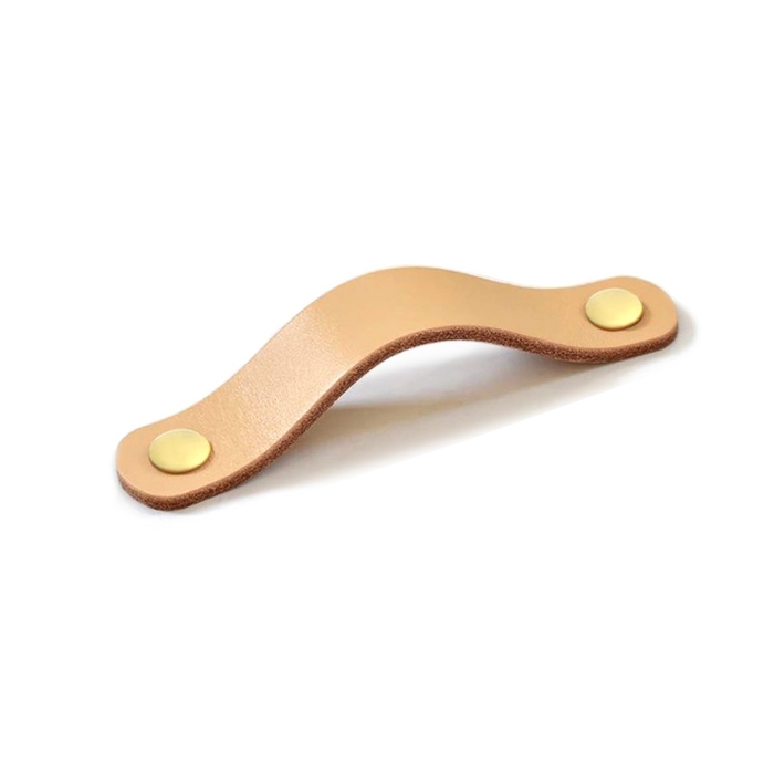 Ручка-скоба CAPPIO RSC010, кожа, м/о 96 мм, цвет бежевый Ручка-скоба CAPPIO RSC010, кожа, м/о 96 мм, цвет бежевый