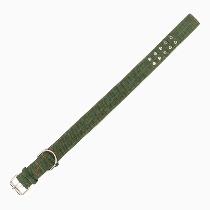 Ошейник четырехслойный, 80 х 4,9 см, ОШ 65-75 см, полиэстер, зелёный Ошейник четырехслойный, 80 х 4,9 см, ОШ 65-75 см, полиэстер, зелёный