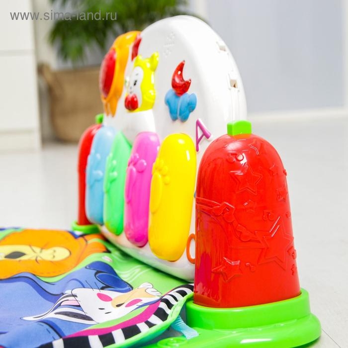 Развивающий коврик музыкальный «РазвивайКа», с пианино и проектором, 94х62х0,5 см. Развивающий коврик музыкальный «РазвивайКа», с пианино и проектором, 94х62х0,5 см.