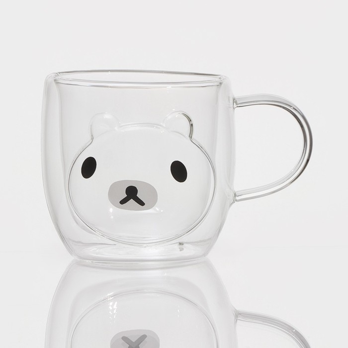 Кружка стеклянная с двойными стенками «Панда», 300 мл Кружка стеклянная с двойными стенками «Панда», 300 мл