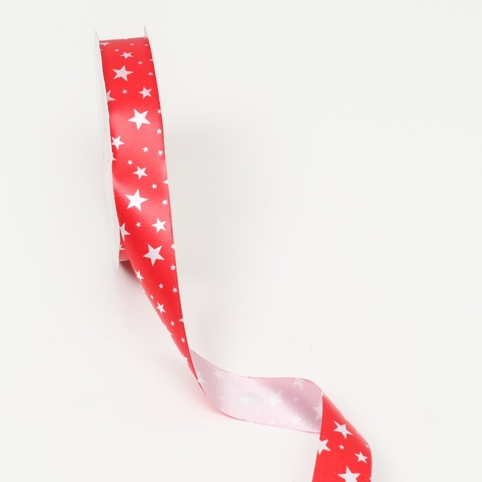 Новый год. Лента для декора и подарков, звезды, 2 см х 45 м Новый год. Лента для декора и подарков, звезды, 2 см х 45 м