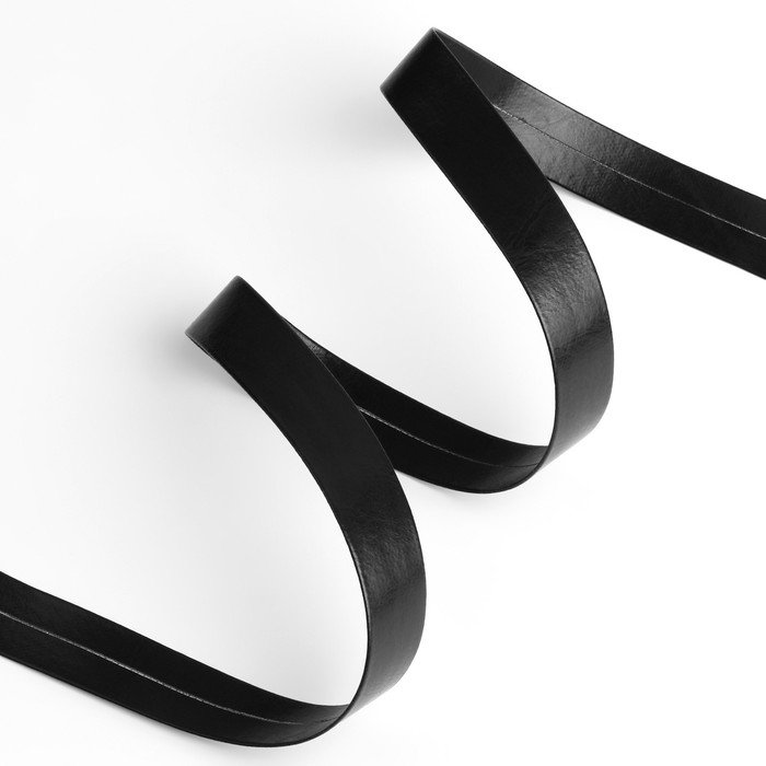 Косая бейка, кожаная, 15 мм × 10 ± 1 м, цвет чёрный Косая бейка, кожаная, 15 мм × 10 ± 1 м, цвет чёрный