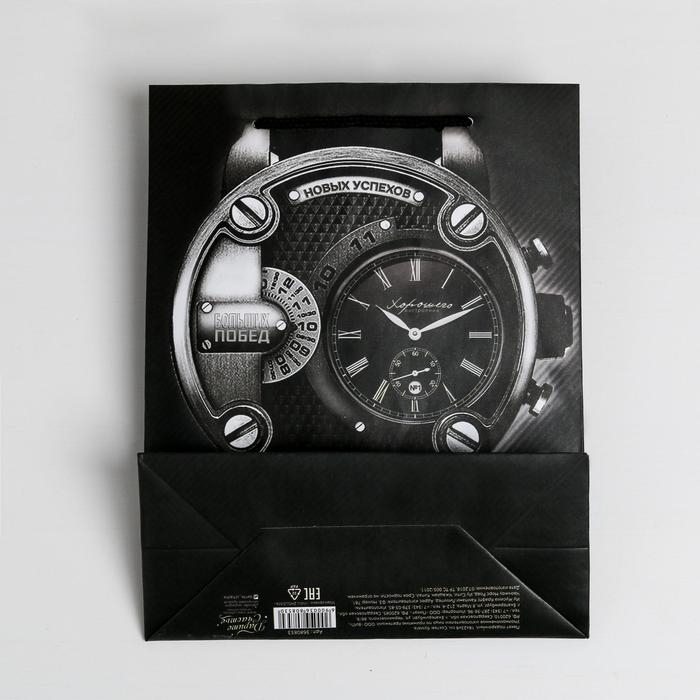 Пакет подарочный ламинированный вертикальный, упаковка, «Мужская элегантность», MS 18 х 23 х 8 см Пакет подарочный ламинированный вертикальный, упаковка, «Мужская элегантность», MS 18 х 23 х 8 см